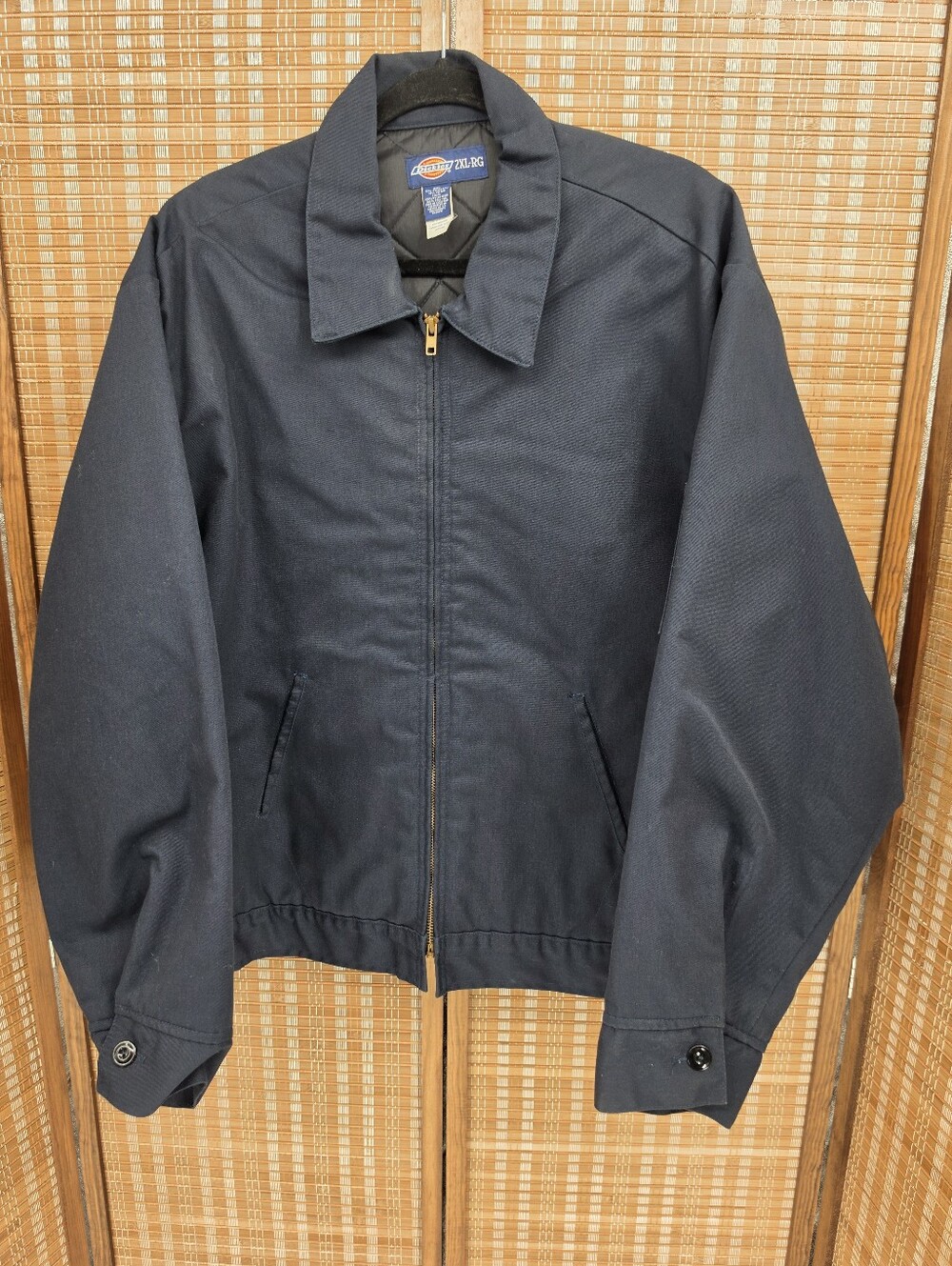 Dickies Men's Quilted Lined Eisenhower Work Jacket Navy Blue 2XL